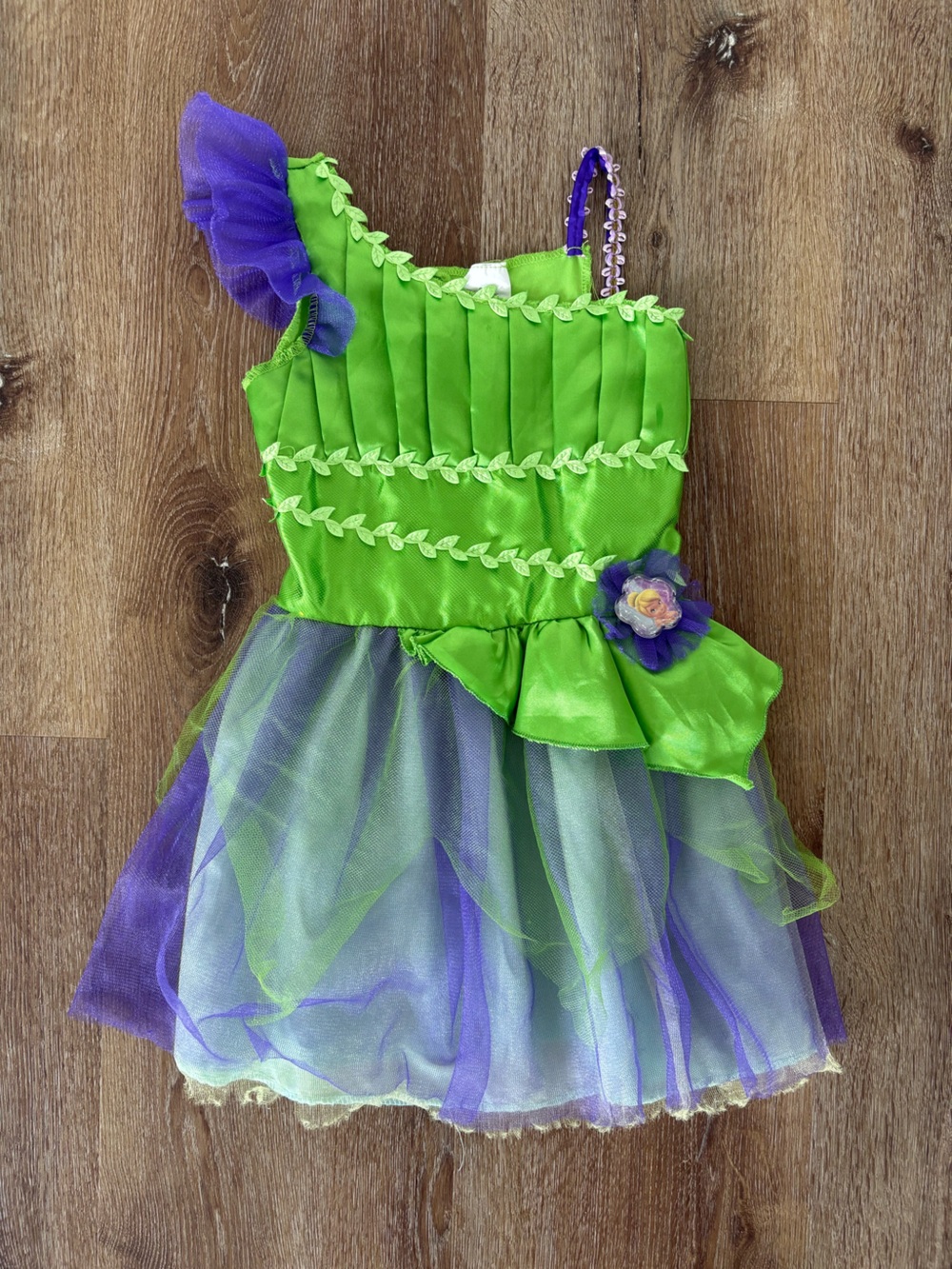 Disney Tinker Bell Bright Fairy Costume Dress in Green and Purple Size: 4T